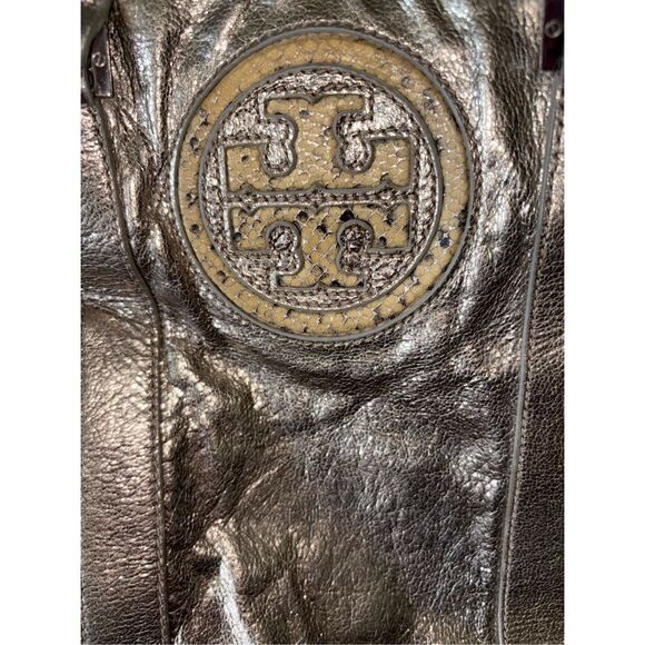 Tory Burch Metallic Leather Tote Bag - Picture 11 of 16
